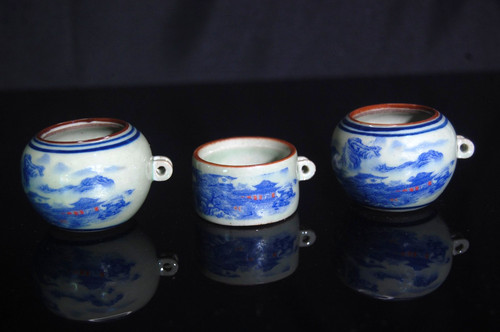 Blue white porcelain - &,