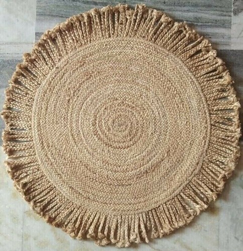 Luxury round jute rug - round,