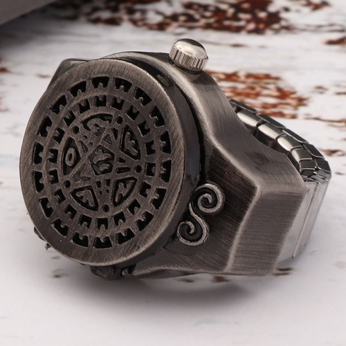Finger ring watch - watch, flip