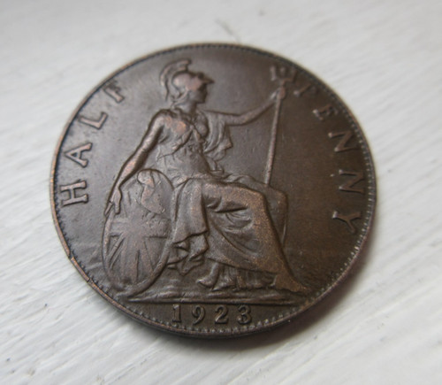 Half penny coin george - george, v