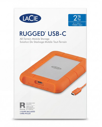 Lacie rugged usb 2tb - usb-c,