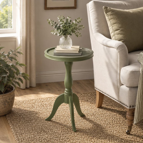 Round end table farmhouse - end, table,