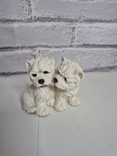 Barkers  'SNOWY AND FROSTY'  Westie Figurine 1997 90350 Two West Highland Dogs