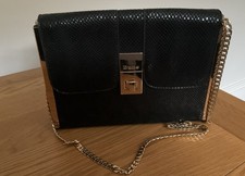 Dune black faux snakeskin