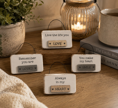 Rustic wooden hanging plaques - rustic,