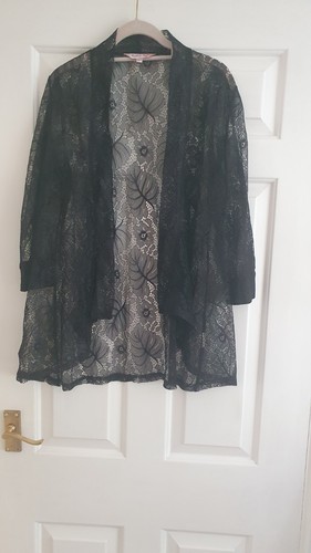 Qvc michele hope black lace - black,