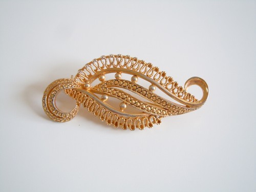 Vintage brooch faux marcasite - vintage,