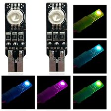 W5W T10 501 LED Strobing Flash Sidelight Interior Canbus Bulbs Multicolour