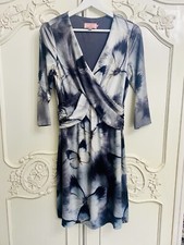 Ted Baker Butterfly Grey Dress Size 3 UK 12