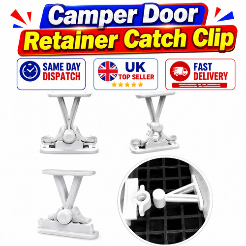 Camper door retainer catch - camper,