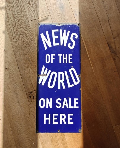 1950s original enamel news - 1950s,