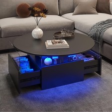 Coffee Table with LED Lights