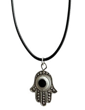 Hamsa hand necklace with