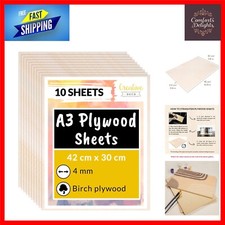 B/B Grade 10 A3 Birch Plywood Sheets - Perfect for Stenciling & Pyrography