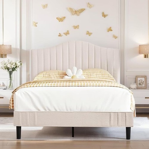 Vecelo double bed - double, beige