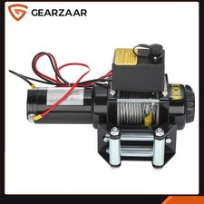Gearzaar Electric Winch 12V Workshop 1000w 1361KG/3000LBS Synthetic Rope