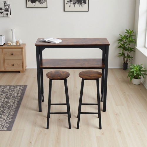 Rustic brown kitchen bar table - rustic,