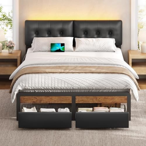 Double bed frame with - with, 2
