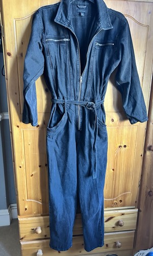 Topshop black denim jumpsuit - topshop,