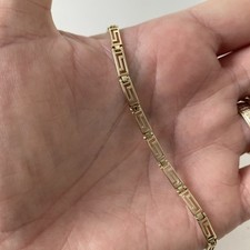 14ct 585 yellow gold Greek key