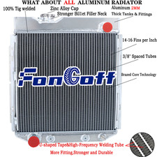 3Rows Radiator For 60-66 Ford Mustang Falcon Ranchero Mercury Comet V8 AT/MT