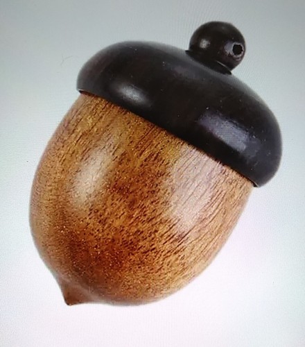 Wooden acorn mini box - wooden,