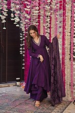 Purple Designer Anarkali Suit