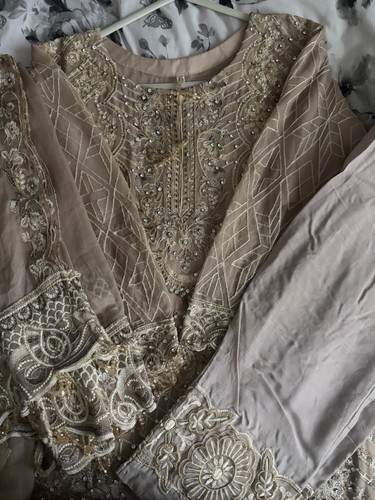 Beige piece asian suit - piece,