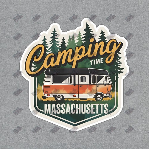 Vintage camping sign retro - camping,