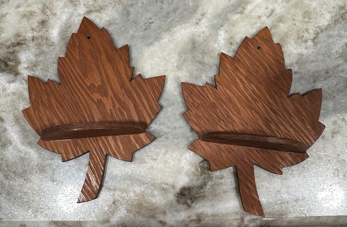 Pair vintage wooden maple - vintage,