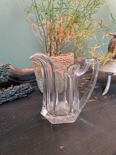 Vintage pressed glass cream - pressed,