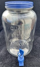 Glass Beverage Dispenser Jar With Spout 1 Gal Vintage Quality Drinkware Est 1926