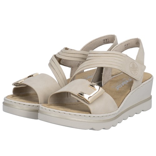 Rieker women beige wedge - rieker,