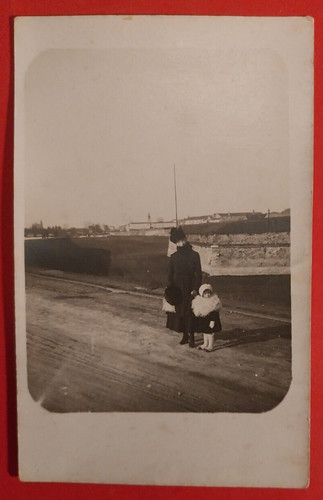 Postcard woman and - postcard, noble