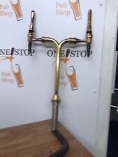 TWIN BRASS LOOK  THROUGH THE BAR BEER PUMP DISPENSE FONT