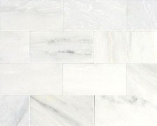 White Carrara Subway 3x6 Honed