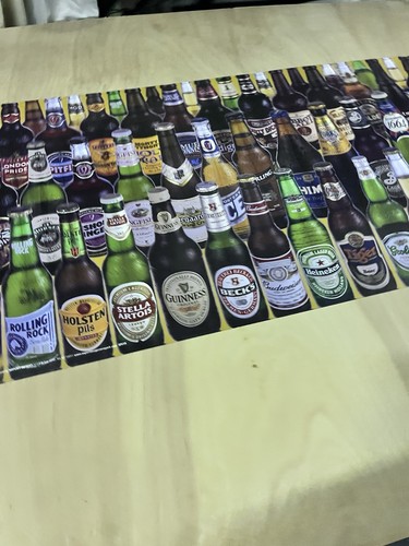 Beer bottle collage poster - collage,