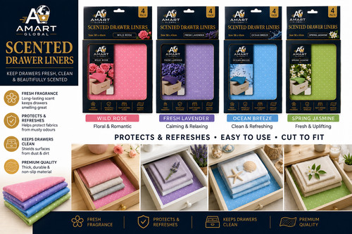 Packs scented drawer liners - scented,