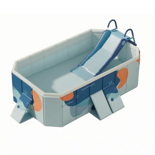 Pool with slide - with, portable