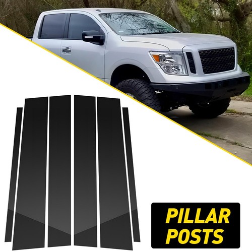 6pcs glossy black - pillar, post