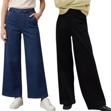 Ex M&S Womens Denim Wide Leg