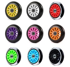 100mm Stunt Scooter Wheels + ABEC 9 // Fit TBF Slamm Razor MGP Grit JD Bug etc.