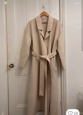 COS 60% Wool Coat In Cream