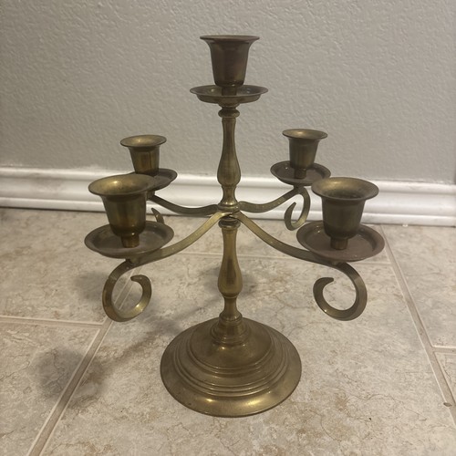 Vintage brass candle - vintage, 5