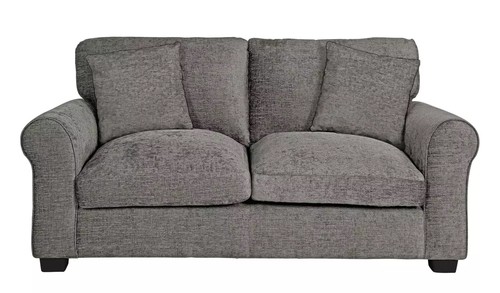 Seater sofa fabric grey - grey, with