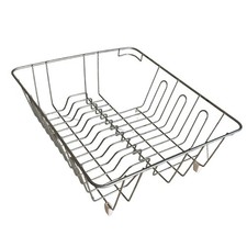Vtg Silver Metal Dish Drainer