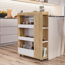 Tier slim white oak wooden - white,