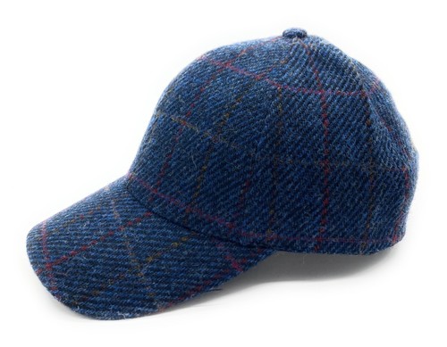 Harris tweed navy overcheck - tweed,