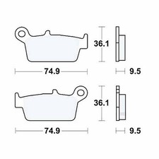 TRW Brake Pads Standard MCB575