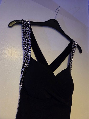 Black evening dress with - evening,